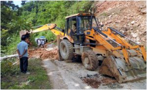 Landslide Clearance at Coco road near Doyang River