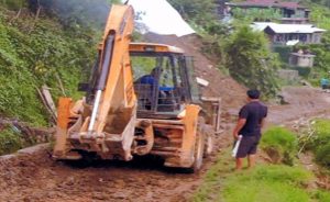 Landslide Clearance at Satakha Town NH 702A, Zunheboto.