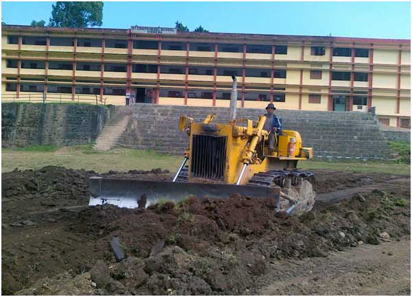 Playground Leveling at St. Joseph College Jakhama Kohima District