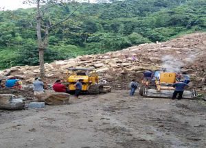 Landslide clearance