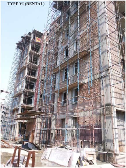 Construction of Staff Quarters at Dwarka, New Delhi (Phase 2).