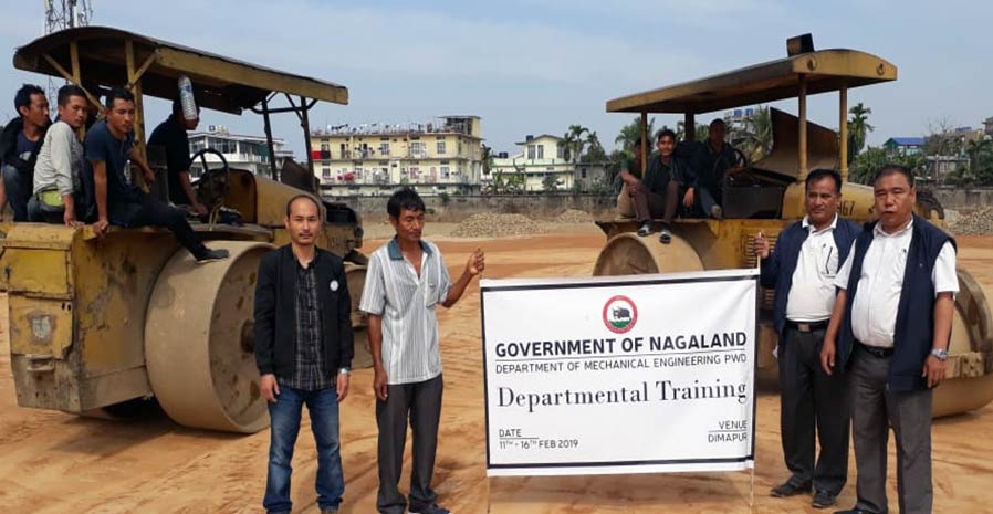 Training for operation of Heavy earth moving machineries and Road Rollers from 11-16th February 2019 at Dimapur